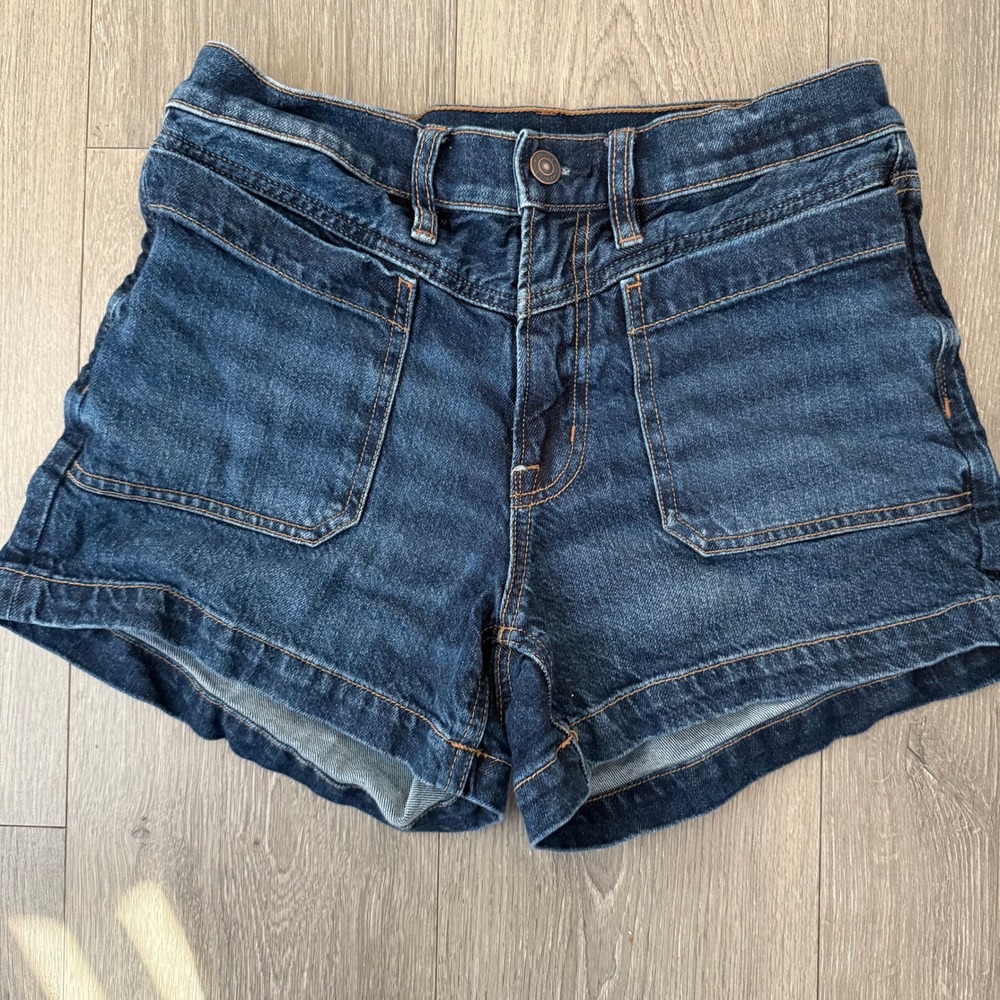 American Eagle Outfitters High Rise Denim‎ Shorts Dark Wash Women's Size 4